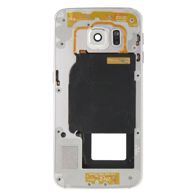 Full Housing Cover (Front Housing LCD Frame Plate + Back Housing Housing Camera Lens Panel) for Samsung Galaxy S6 Edge / G925 (Silver)