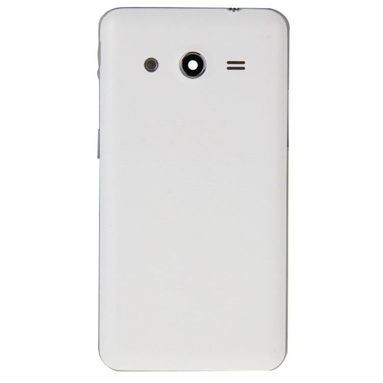 Cubierta de Carcasa Completa (Marco Medio + cubierta posterior de la Batería) + Botón de Inicio para Samsung Galaxy Core 2 / G355 (Blanco)