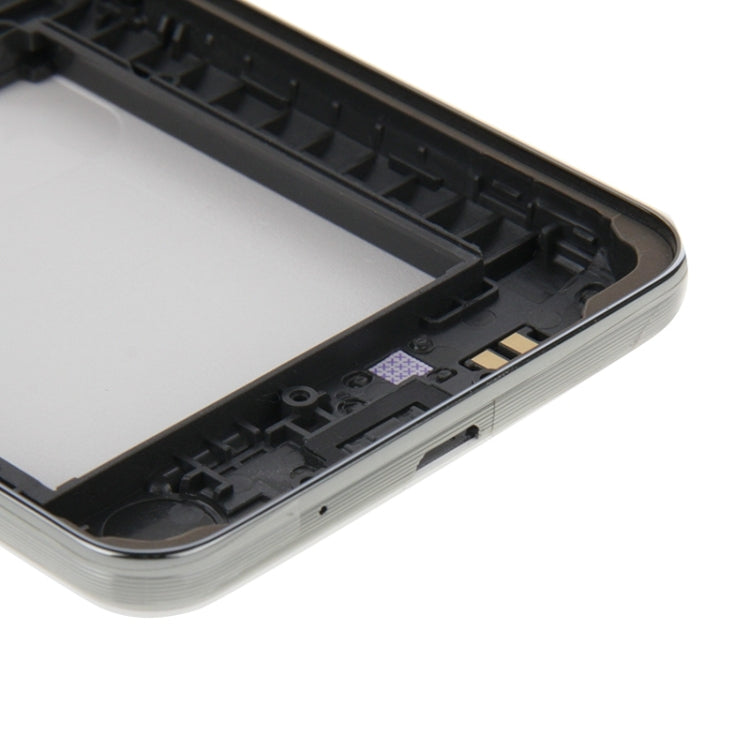 Couvercle complet du boîtier (cadre central + couvercle arrière de la batterie) + bouton d'accueil pour Samsung Galaxy Core 2 / G355 (blanc)