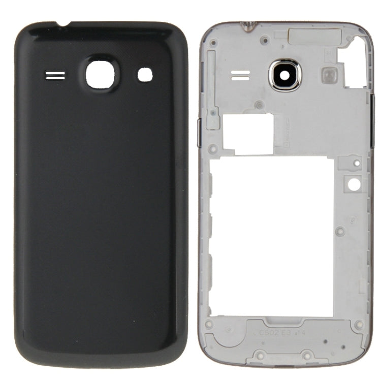 Cubierta de Carcasa Completa (Marco Medio + cubierta posterior de la Batería) para Samsung Galaxy Core Plus/ G350 (Negro)