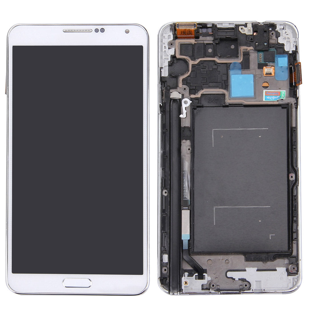 Ecran Complet LCD + Tactile + Châssis Samsung Galaxy Note 3 N900A N900T Blanc