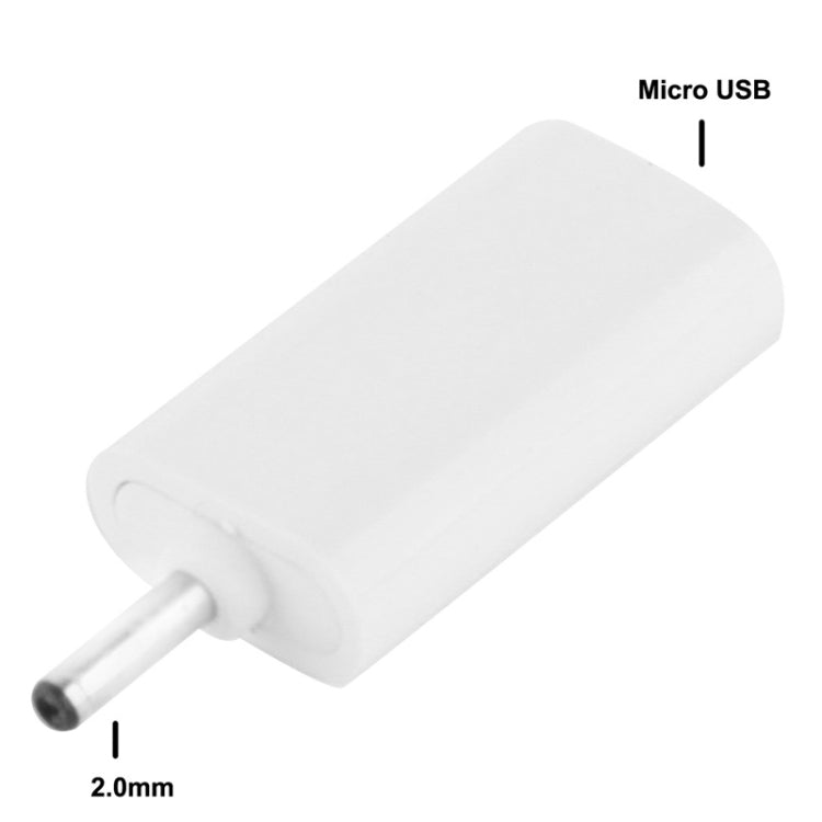 Adaptateur de chargeur micro USB vers Nokia 2,0 mm pour Nokia (blanc)