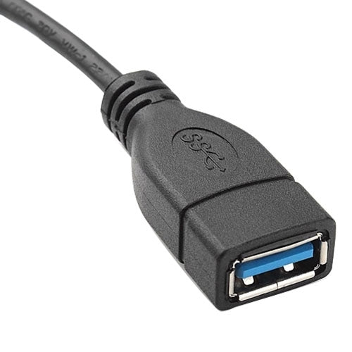 Câble de données OTG USB 3.1 Type C mâle vers USB 3.0 Type A femelle 20 cm pour Nokia N1 / Macbook 12 (Noir)