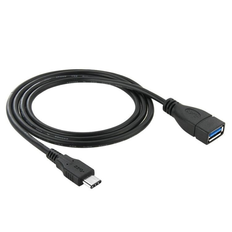1m USB 3.1 Type C Male to USB 3.0 Type A Female OTG Data Cable for Nokia N1 / Macbook 12 (Black)