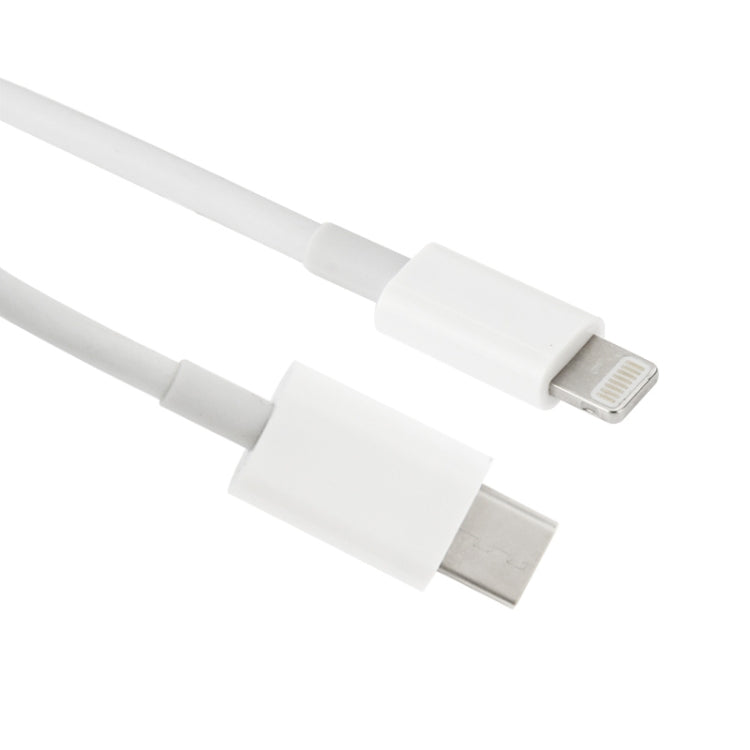 Câble de données USB-C / Type-C 3.1 mâle à 8 broches mâle 1M pour iPhone / iPad (Blanc)