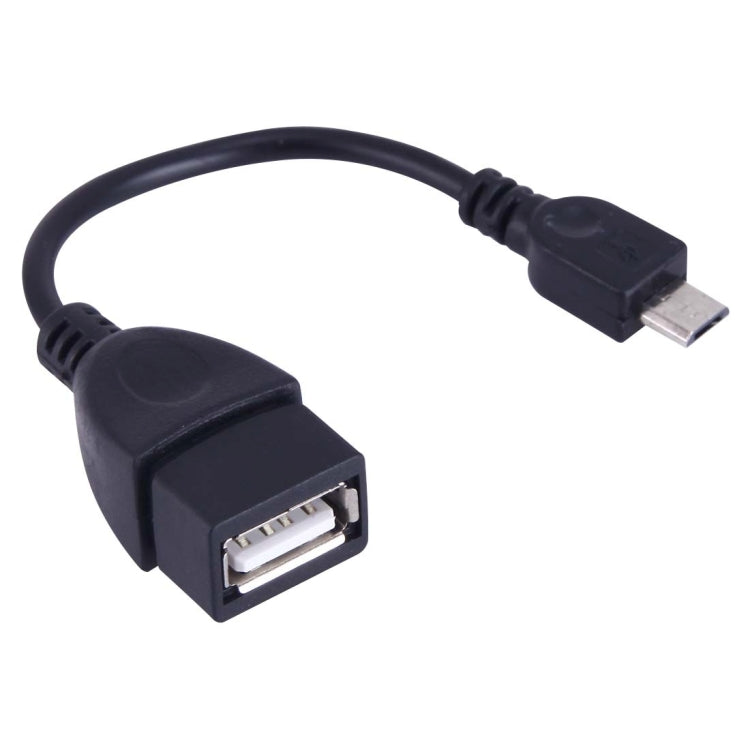 Cable Adaptador convertidor OTG Micro USB Macho a USB 2.0 Hembra Para Samsung Sony Meizu Xiaomi y otros Teléfonos Inteligentes (Negro)