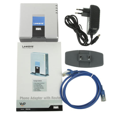 Unlocked LINKSYS SPA2102 VOIP PSTN Phone Adapter with 2x FXS + WAN Port