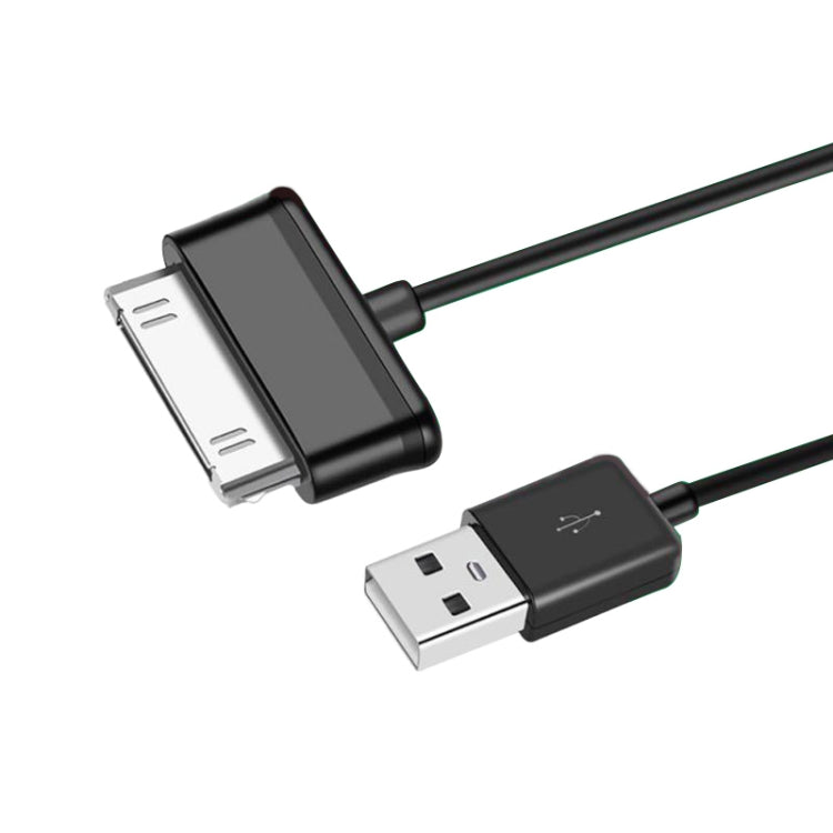 Câble 30 broches vers USB pour Galaxy Tab P1000 / P3100 / P5100 / P6200 / P6800 / P7100 / P7300 / P7500 / N5100 / N8000 (Noir)