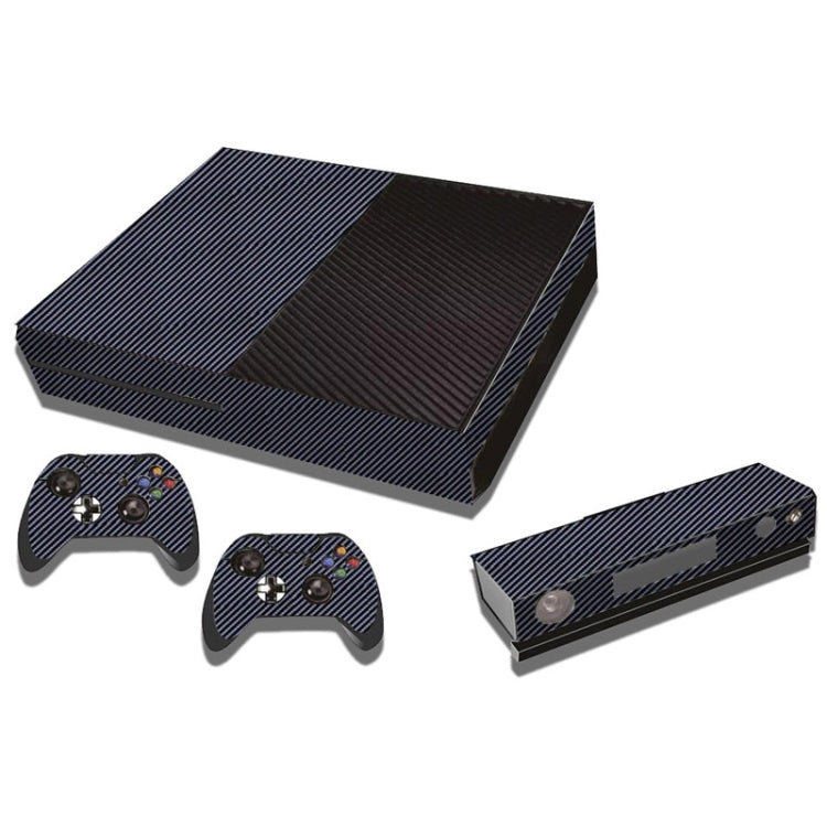 Carbon Fiber Texture Stickers Decals For Xbox One Console (Dark Blue)