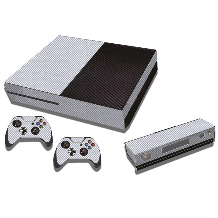 Carbon Fiber Texture Sticker Decals For Xbox One Console (White)