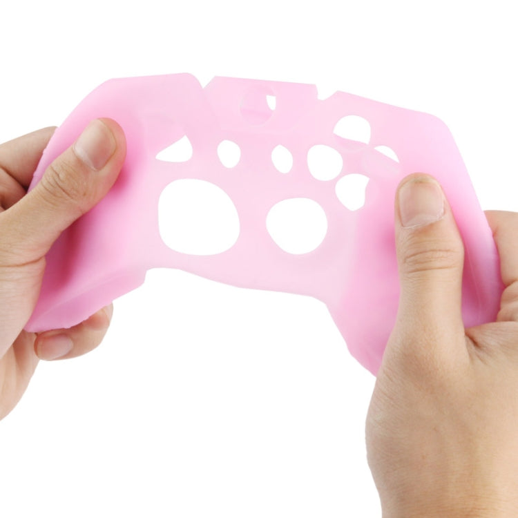 Étui de protection en silicone Flex pour manette de jeu Xbox One (rose)
