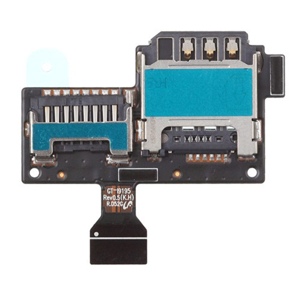 Modulo Flex Lector SIM + Micro SD Samsung Galaxy S4 Mini I9195 LTE