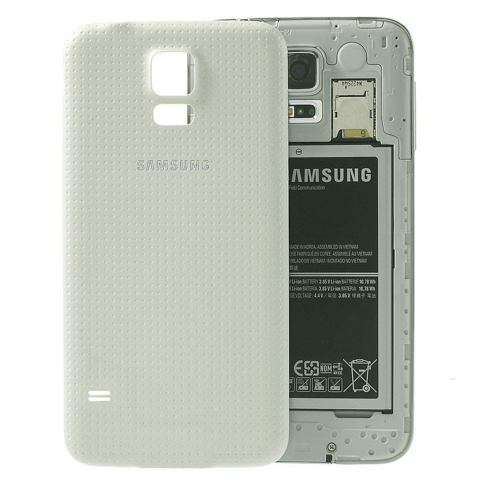 Cache Batterie Coque Arrière Samsung Galaxy S5 G900 Blanc