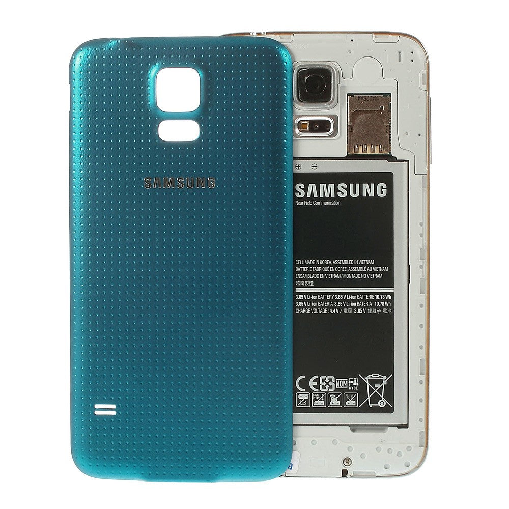 Cache Batterie Coque Arrière Samsung Galaxy S5 G900 Bleu