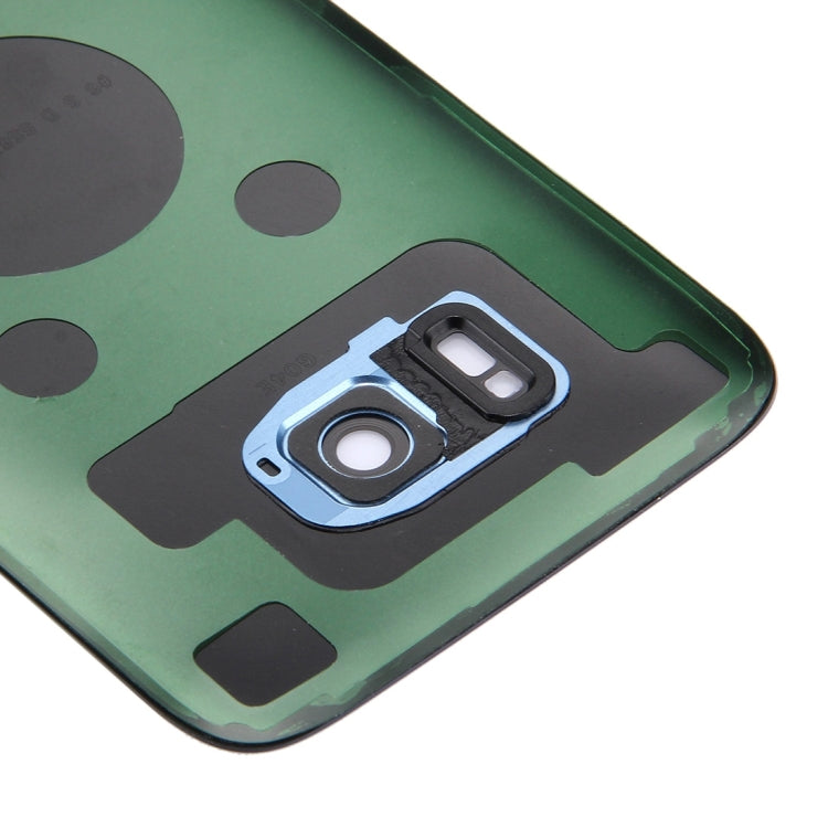 Couvercle arrière de batterie d'origine avec couvercle d'objectif d'appareil photo pour Samsung Galaxy S7 Edge / G935 (Bleu)