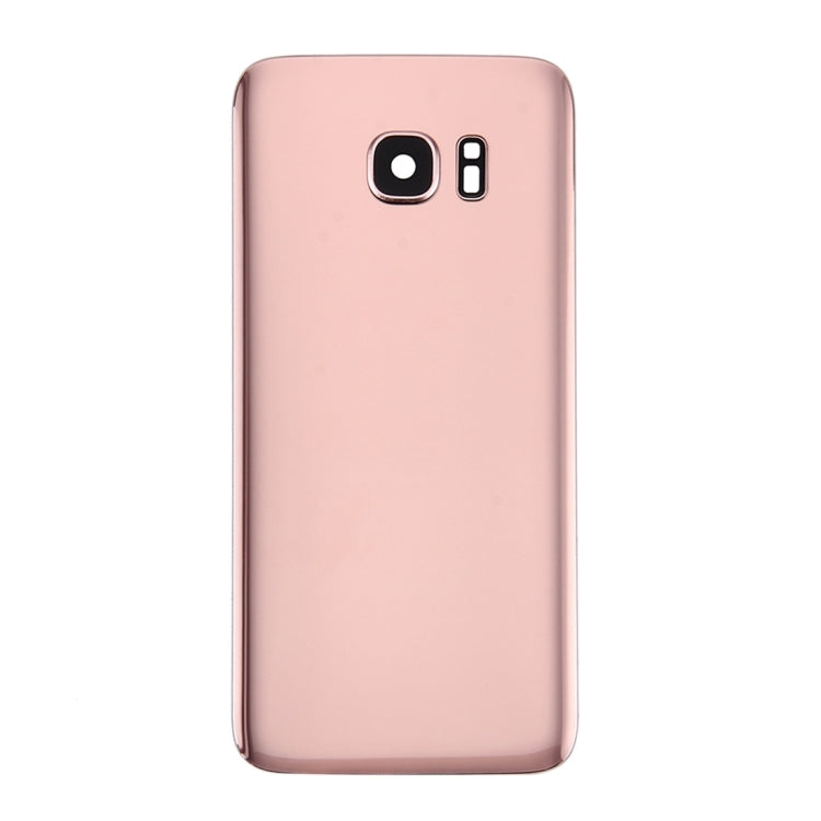 Couvercle arrière de batterie d'origine avec couvercle d'objectif d'appareil photo pour Samsung Galaxy S7 Edge / G935 (or rose)