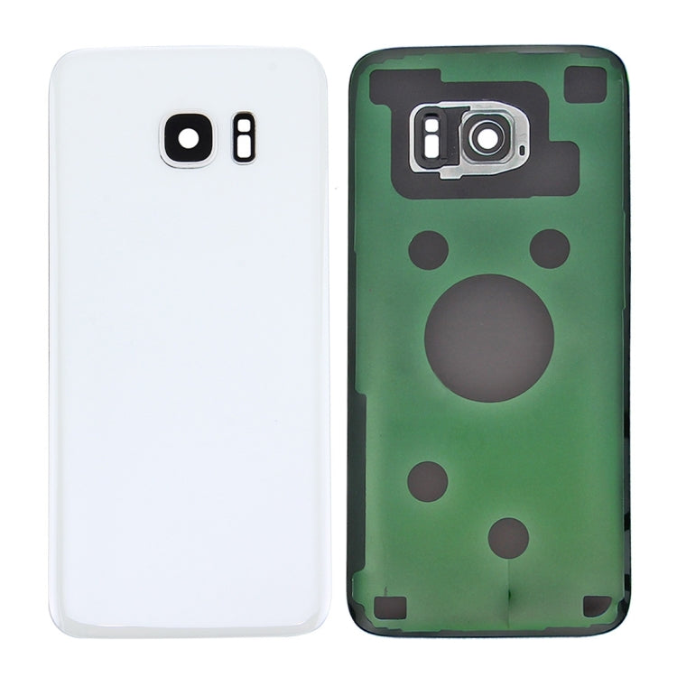 Couvercle arrière de batterie d'origine avec couvercle d'objectif d'appareil photo pour Samsung Galaxy S7 Edge / G935 (Blanc)
