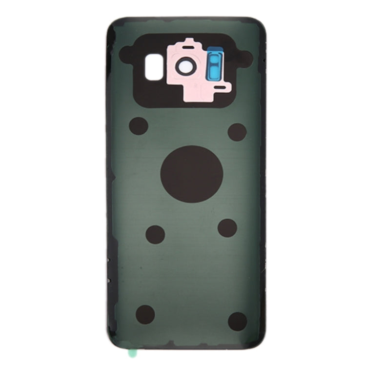 Coque arrière de batterie avec cache d'objectif d'appareil photo et adhésif pour Samsung Galaxy S8/G950 (or rose)
