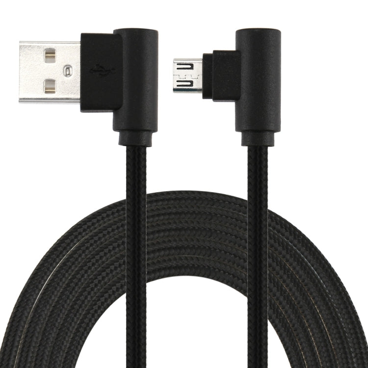 1M USB a Micro USB Nylon Weave Style Cable de Carga de codo Para Samsung Galaxy S7 y S7 Edge / LG G4 / Huawei P8 / Xiaomi MI4 y otros Teléfonos Inteligentes (Negro)