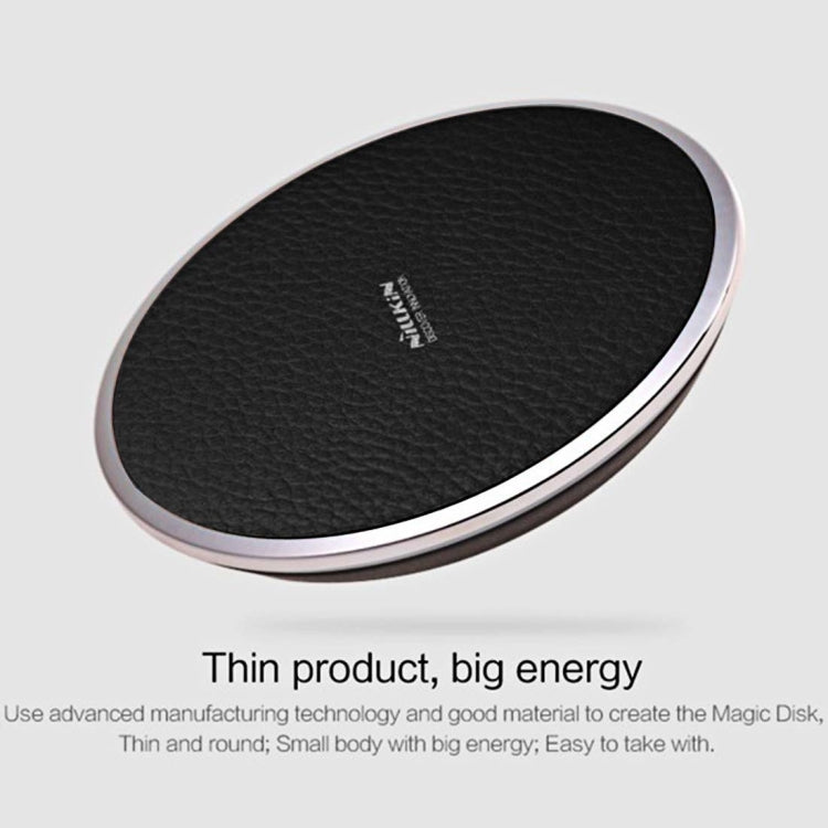 Nillkin Magic Disk III QI Standard Smart Recognition 10W Wireless Charger with Circular Blue Indicator Nillkin Magic Disk III QI Standard Smart 10W Recognition Wireless Charger with Circular Blue Indicator (Black)