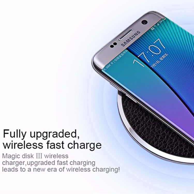 Nillkin Magic Disk III QI Standard Smart Recognition 10W Wireless Charger with Circular Blue Indicator Nillkin Magic Disk III QI Standard Smart 10W Recognition Wireless Charger with Circular Blue Indicator (Brown)