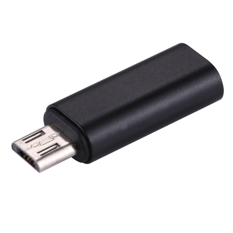8 Pin Female to Micro USB Male Metal Case Adapter for Samsung / Huawei / Xiaomi / Meizu / LG / HTC and other Smartphones (Black)