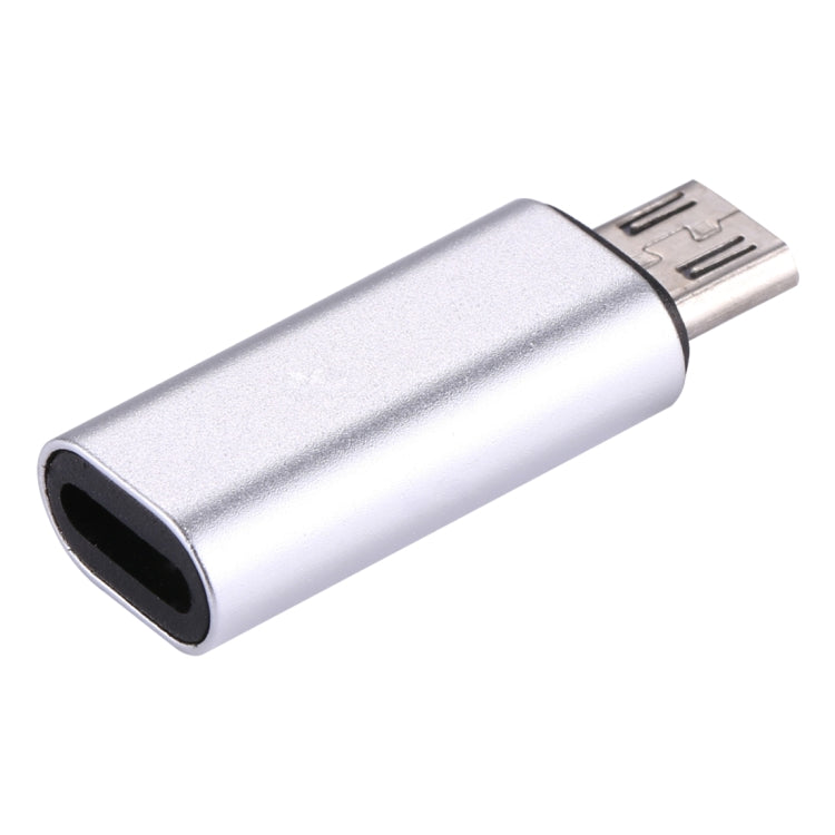 8 Pin Female to Micro USB Male Metal Case Adapter for Samsung / Huawei / Xiaomi / Meizu / LG / HTC and other Smartphones (Silver)