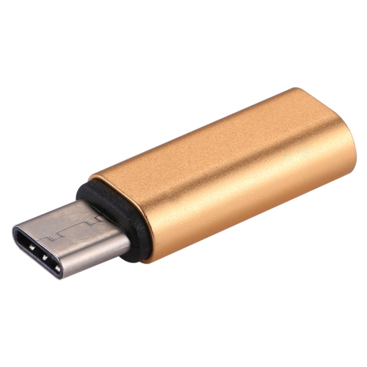 8 Pin Female to USB-C / Type C Male Metal Case Adapter for Galaxy S8 and S8+ / LG G6 / Huawei P10 and P10 Plus / Oneplus 5 / Xiaomi Mi6 and Max 2 and Other Smartphones (Gold)