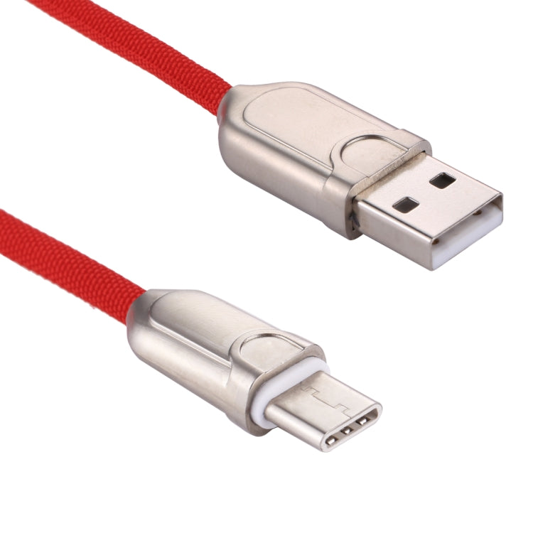 1m 2A USB-C / Type-C a USB 2.0 Cable de Cargador Rápido de Sincronización de Datos para Galaxy S8 y S8 + / LG G6 / Huawei P10 y P10 Plus / Oneplus 5 y otros Teléfonos Inteligentes (Rojo)