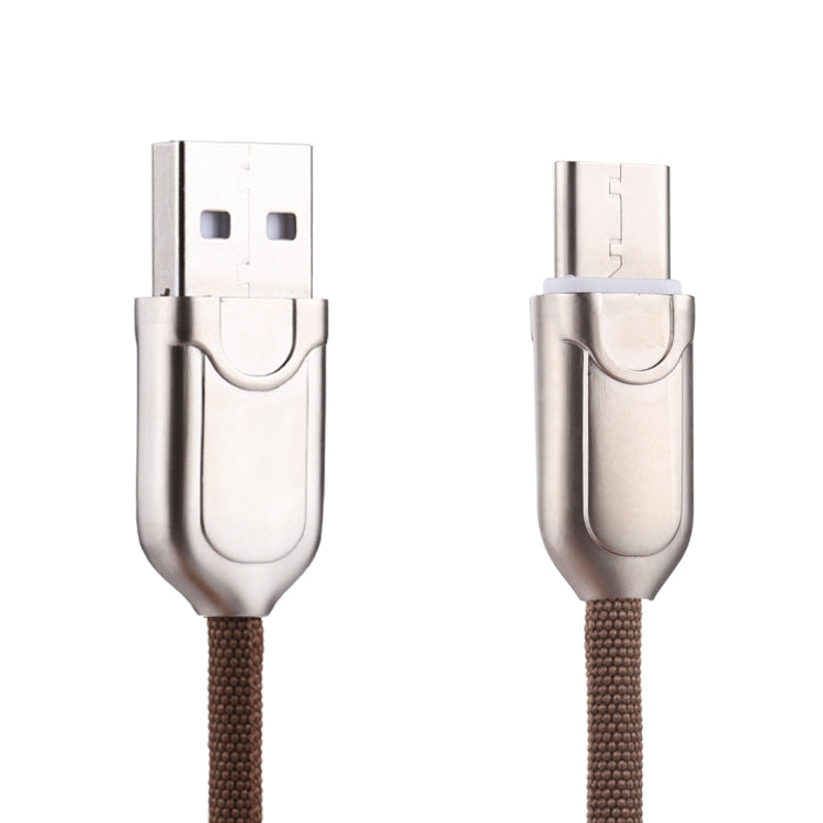 Câble de chargeur rapide de synchronisation de données USB-C / Type-C vers USB 2.0 de 1 m 2 A pour Galaxy S8 et S8+ / LG G6 / Huawei P10 et P10 Plus / Oneplus 5 et autres smartphones (Marron)