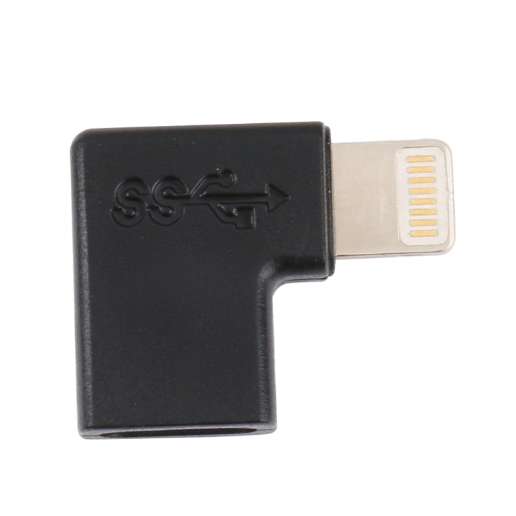 Adaptateur coudé de charge 8 broches mâle vers USB-C / Type-C femelle
