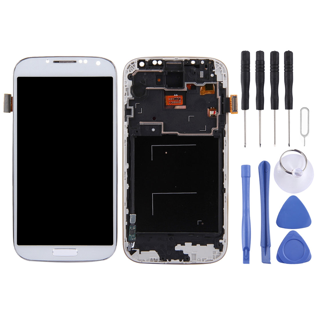 LCD Screen + Touch + Frame (TFT) Samsung Galaxy S4 i9500 i9505 White
