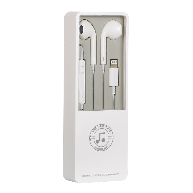Stereo Music Earphone with 8 Pin Interface (White)
