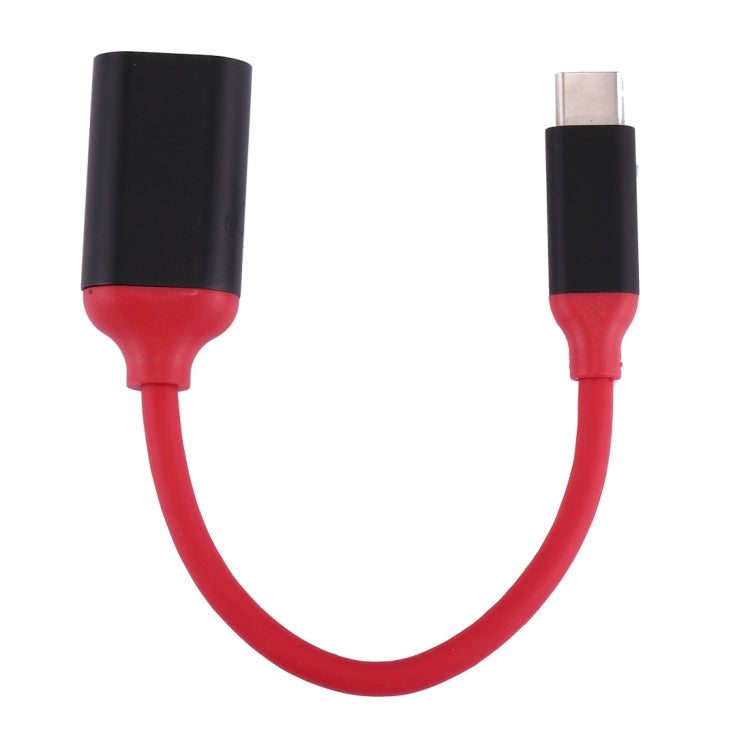 15cm Aluminum Alloy Head USB-C / Type-C 3.1 Male to USB 3.0 Female OTG Converter Adapter Cable For Galaxy S8 &amp; S8+ / LG G6 / Huawei P10 &amp; P10 Plus / Oneplus 5 / Xiaomi Mi6 &amp; Max 2 / and others Smartphones (Red)