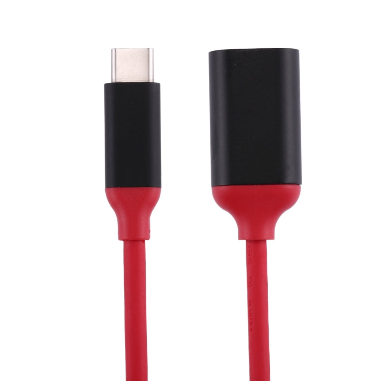 Tête en alliage d'aluminium de 15 cm USB-C / Type-C 3.1 mâle vers USB 3.0 femelle Câble adaptateur convertisseur OTG pour Galaxy S8 &amp; S8+ / LG G6 / Huawei P10 &amp; P10 Plus / Oneplus 5 / Xiaomi Mi6 &amp; Max 2 / et autres Smartphones (Rouge )