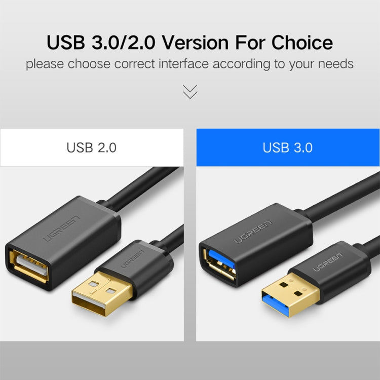 UVerde 50cm USB 3.0 Macho a Hembra Cable de extensión de transmisión de súper velocidad de sincronización de datos
