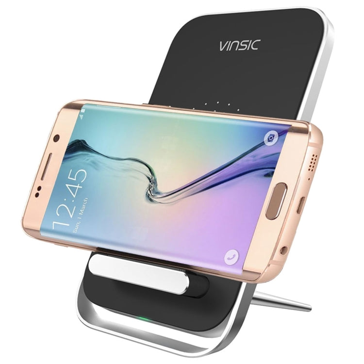 Sortie Vinsic 5V 1A Qi Standard Chargeur sans fil Chargeur rapide pour iPhone 8/8 Plus/X et Galaxy S6 et S6 Edge et Nokia Lumia et autres téléphones et tablettes compatibles Qi (adaptateur secteur non inclus)