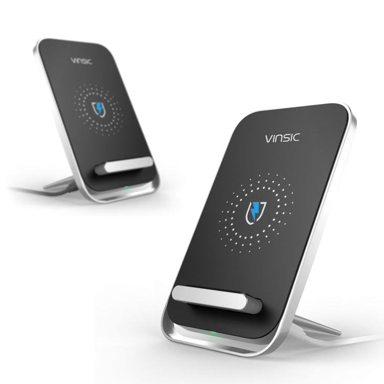 Vinsic Output 5V 1A Qi Standard Wireless Charger Fast Charger For iPhone 8 / 8 Plus / X and Galaxy S6 and S6 Edge and Nokia Lumia and other Qi-enabled Phones and Tablets (AC adapter not included)