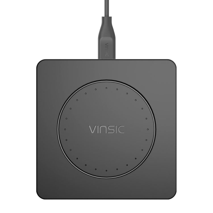 Vinsic 5V 1A Output Qi Standard Portable Wireless Charger Pad For iPhone 8 / 8 Plus / X and Galaxy Note 5 / S6 / S6 Edge / S6 Edge + and Nokia Lumia and other Qi-enabled Phones and Tablets (AC Adapter not included)