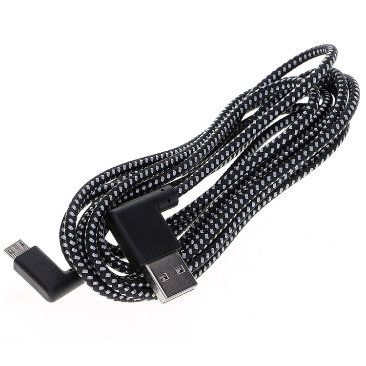 2M 2A USB to Micro USB Weave Weave Data Sync Charging Cable for Samsung / Huawei / Xiaomi / Meizu / LG / HTC (Black)