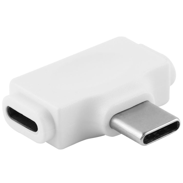 Multifunction 8 Pin Female + Micro USB Female to USB-C / Type-C Male Adapter (White)
