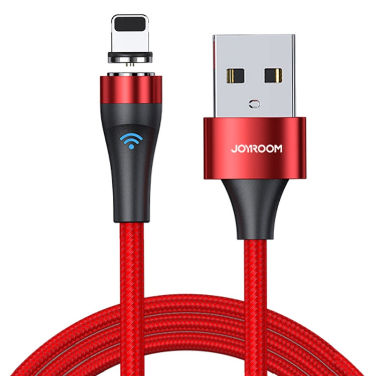 Joyroom S-1021X1 2.1A 8-Pin Magnetic Charging Cable with LED Indicator Length: 1m (Red)