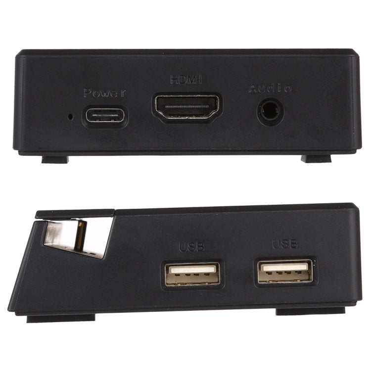 V105 USB-C / Type-C to USB 2.0 x 3 + USB-C / Type-C + HDMI + Audio Port + SD / TF Card Reader Multifunction Phone Holder Docking Station HUB