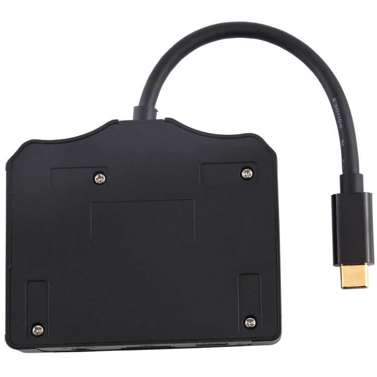 V178B USB-C / Type-C to USB 3.0 x 3 + USB-C / Type-C + HDMI + Audio Port + SD / TF Card Reader Multifunction HUB Adapter