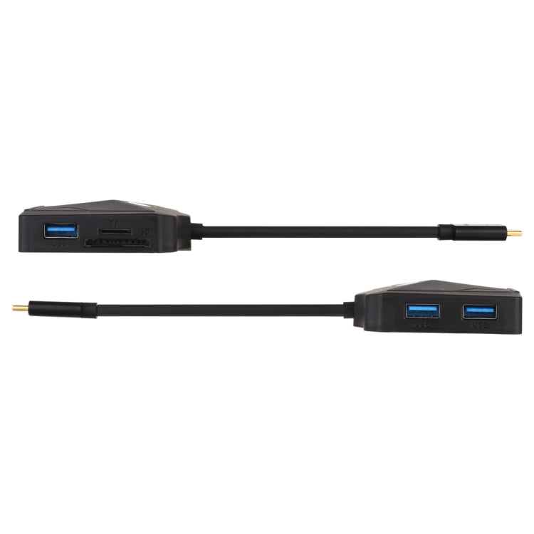 V178B USB-C / Type-C a USB 3.0 x 3 + USB-C / Type-C + HDMI + Puerto de Audio + Lector de Tarjetas SD / TF Adaptador HUB multifunción