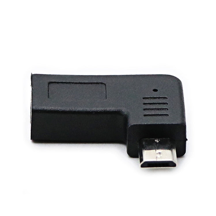 2 PCS USB-C / Typ-C-Buchse auf Micro-USB (rechts / links abgewinkelt) Winkeladapter-Konverter