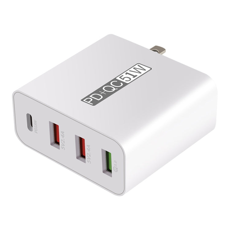 WLX-A6 4 Port Fast Charging USB Travel Charger Power Adapter US Plug
