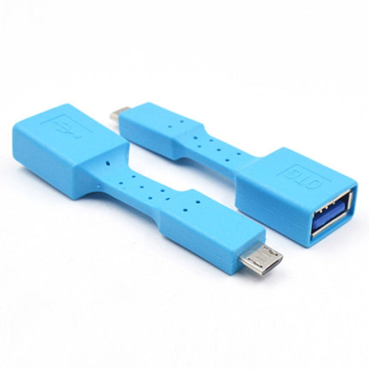 5 Pcs Micro USB Male to USB 3.0 Female OTG Adapter (Blue)