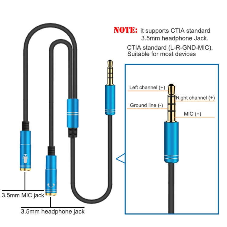 Divisor de Cable de Audio de alta elasticidad TPE 2 en 1 de 3.5 mm Macho a Doble Hembra de 3.5 mm longitud del Cable: 32 cm (Rosa Rojo)