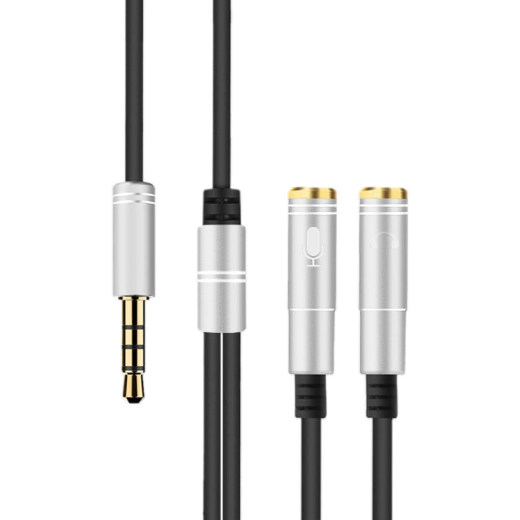 Divisor de Cable de Audio TPE de alta elasticidad 2 en 1 de 3.5 mm Macho a Doble Hembra de 3.5 mm longitud del Cable: 32 cm